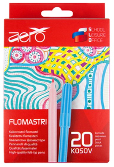 AERO Flomasteri 20 kom