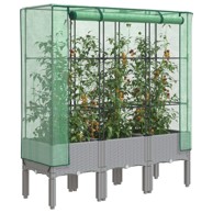 Povišena gredica s pokrovom za staklenik 120 x 40 x 140 cm