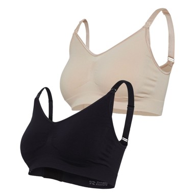 CARRIWELL Grudnjak original za trudnice i dojilje, 2 kom (crni i boja kože), veličina XL