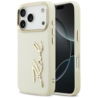 KARL LAGERFELD Maskica za iPhone 17 Pro, Karl Script, bež