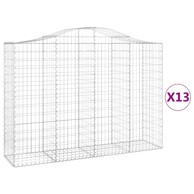 Lučne gabionske košare 13kom 200x50x140/160cm pocinčano željezo