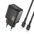 DUDAO Punjač zidni USB-C s Lightning kabelom GaN PD 20W, crni