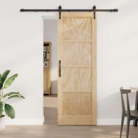 Klizna vrata Orkdal, 73,5 x 211 cm, prirodna i crna