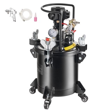 VEVOR Posuda za bojanje pod tlakom, podesivi tlak, pištolj za bojanje, crijeva, 10 l, 70 psi