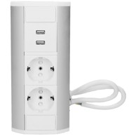 ORNO Produžni kabel sa 2 x Schuko utičnice, 2 x USB, ugradbena - OR-GM-9003/W-G(GS)