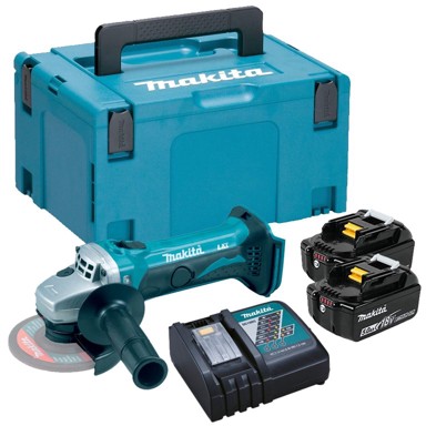 MAKITA Akumulatorska kutna brusilica DGA452RTJ, 2×5 Ah