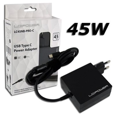 LC POWER Punjač za laptop LC45NB-PRO-C, USB-C, 45W, univerzalni