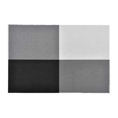 JAHU COLLECTIONS Crno-bijeli plastični podmetač 2 kom 30x45 cm Chess 