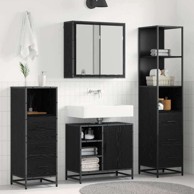 Set namještaja za kupaonicu, 3 kom, 65 x 33 x 60 cm, crni hrast