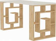 MAZE Radni stol, bijela/hrast