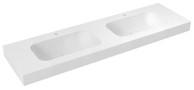 SAPHO EMICO Dvostruki umivaonik, 210x50 cm, Rockstone, bijela mat