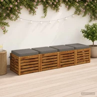 Jastučići za sjedalo Soest 4 kom 40 x 40 x 7 cm melange, sivi