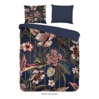 GOOD MORNING Posteljina Jos 200x220 cm za bračni/produženi krevet od mikrovlakana tamno plava