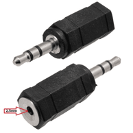 CABLETECH Adapter banana 3,5 mm na 2,5 mm, crni