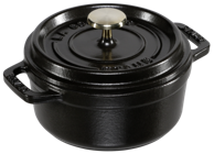 STAUB Lonac Cocotte 12 cm, lijevano željezo, crni