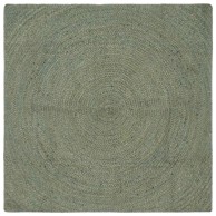 Tepih za područje, 120 x 120 cm, juta, maslinastozelena
