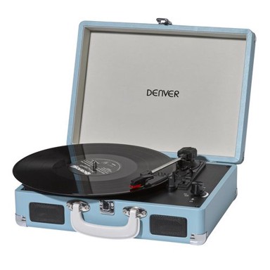 DENVER Gramofon VPL-120, analogni, sa zvučnicima, plavi