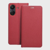 OEM Futrola Luna Book Carbon za Xiaomi Redmi 13C / Poco C65, crvena