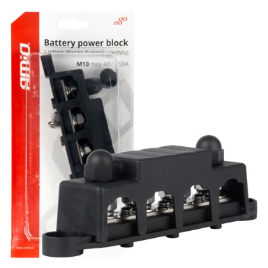 AMIO Distribucijski blok za uzemljenje, 4 M10 ulaza, 12-48V, 250A
