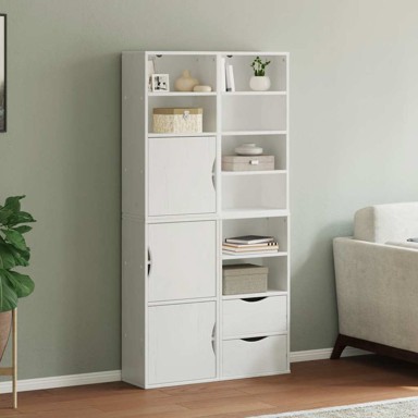 Bočni ormarići 4 kom bijeli 40x24x79 cm puno drvo bor