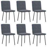Blagovaonske stolice, 6 kom, baršun, tamnosiva