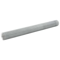 Mrežna ograda od pocinčanog čelika za kokoši, 10×1,5 m, 1 kom, 12×12 mm, srebrna