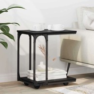 Bočni stol 50×35×55,5 cm konstruirano drvo, crni hrast