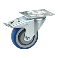 DÖRNER + HELMER Skretni kotač s kočnicom 80X32 mm 105x85 mm Plavi