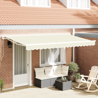 Skrovita tenda 400x200 cm, krema