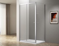 AQUALINE Tuš kabina UGGA, pravokutna, 1400 x 800 mm, prozirno staklo