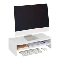 NORTHIX Stalak za monitor s policom, MDF, 50 cm, bijela