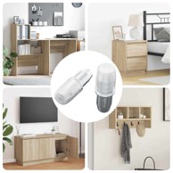 Polica kuka 2 kom 7 x 16 mm, srebrno, željezo