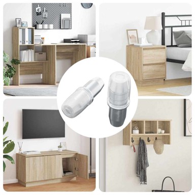 Polica kuka 2 kom 7 x 16 mm, srebrno, željezo