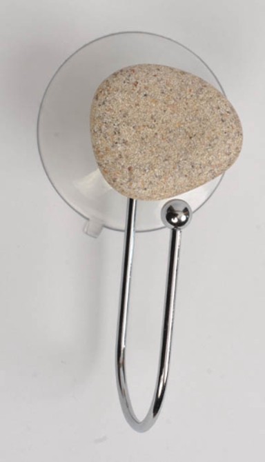 TENDANCE Vješalica na vakuum, krom, deco oblutak