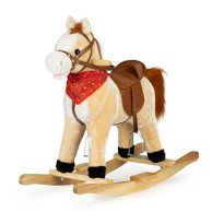 ECOTOYS Konjić za ljuljanje, bež