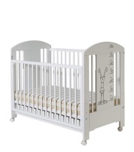 BAMBINO Krevetić Lolek, s ladicom, bijeli