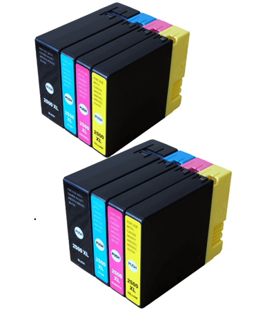 TISKAJPOCENI Zamjenska tinta Canon PGI-2500XL 2xL / Maxify MB5050, MB5150, MB5350, MB5450, IB4050, 2x crna XL + 6x boje