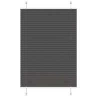 Roleta plisirana, 85x150 cm, širina tkanine 84,4 cm, crna