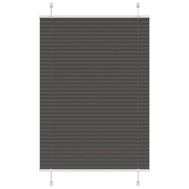Roleta plisirana, 85x150 cm, širina tkanine 84,4 cm, crna