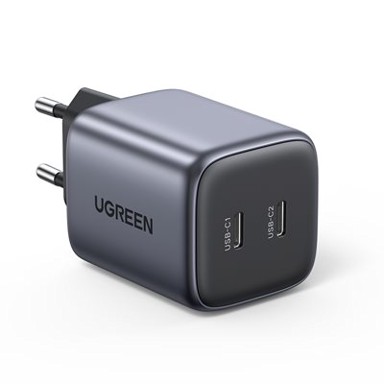 UGREEN Kućni punjač NEXODE GaN II, 45W, 2xUSB-C, crno-sivi
