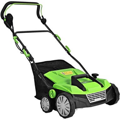 NORTHIX Električni prozračivač travnjaka, 1800 W, 38 cm, zeleni