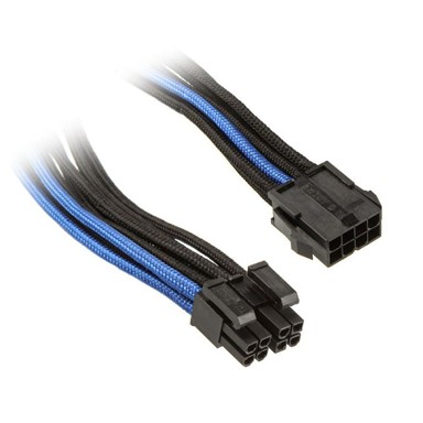 SILVERSTONE Kabel SST-PP07-EPS8BA, EPS 8-pin na 4+4-pin, 300 mm, plavo/crna
