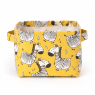 LIVEFY Koš za igračke Zebra, žuta