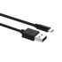 EWENT Kabel USB-A U Micro-B, 1 M, Pleteni, crni