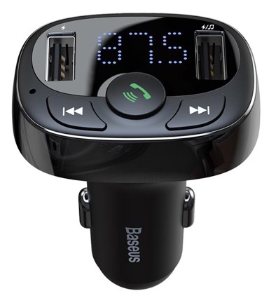 BASEUS FM Transmiter T-TYPE S-09A, crni