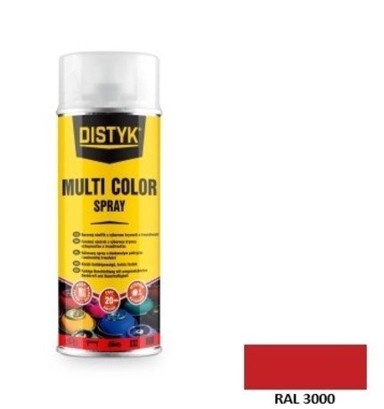 DISTYK Sprej boja RAL3000, 400 ml, vatreno crvena