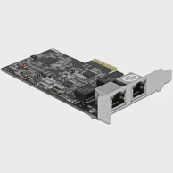 DELOCK Mrežna kartica PCIe x2, 2× RJ45 2.5 Gigabit RTL8125