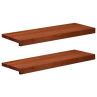 Gazište za stepenice 2 kom. 70 x 30 x 2 cm od čvrstog drva bukve, smeđa