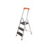 SONGMICS Ljestve, 3 stepenice, 42 x 56 x 122 cm, aluminij, srebrna