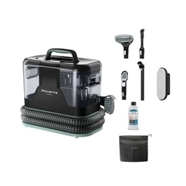 ROWENTA Čistač mrlja Clean It Animal, 750 W, četke 8 cm i 15 cm, nastavci za utore/cipele/dlačice, dodatak za samočišćenje, 250 ml sredstva, svjetlozeleni